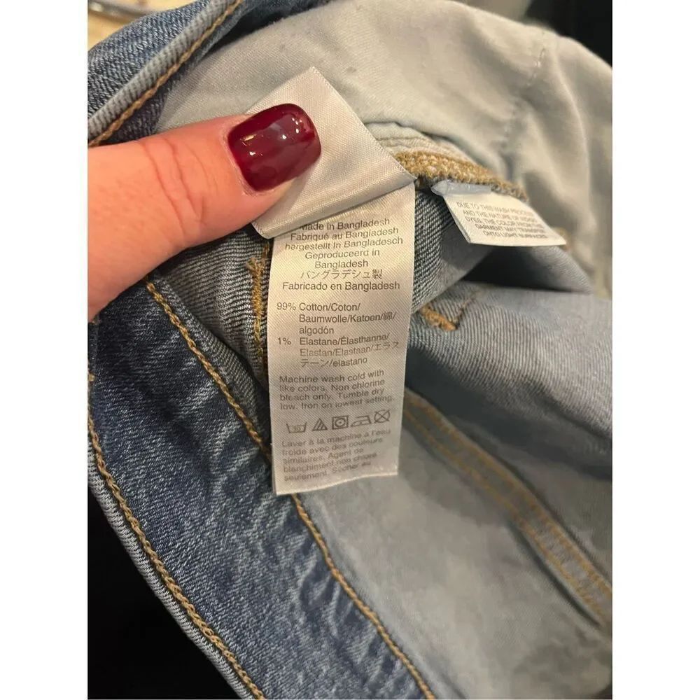 J. Crew Factory High Rise Crop Flare Jeans sz 34 EUC Raw Hem - Picture 7 of 7